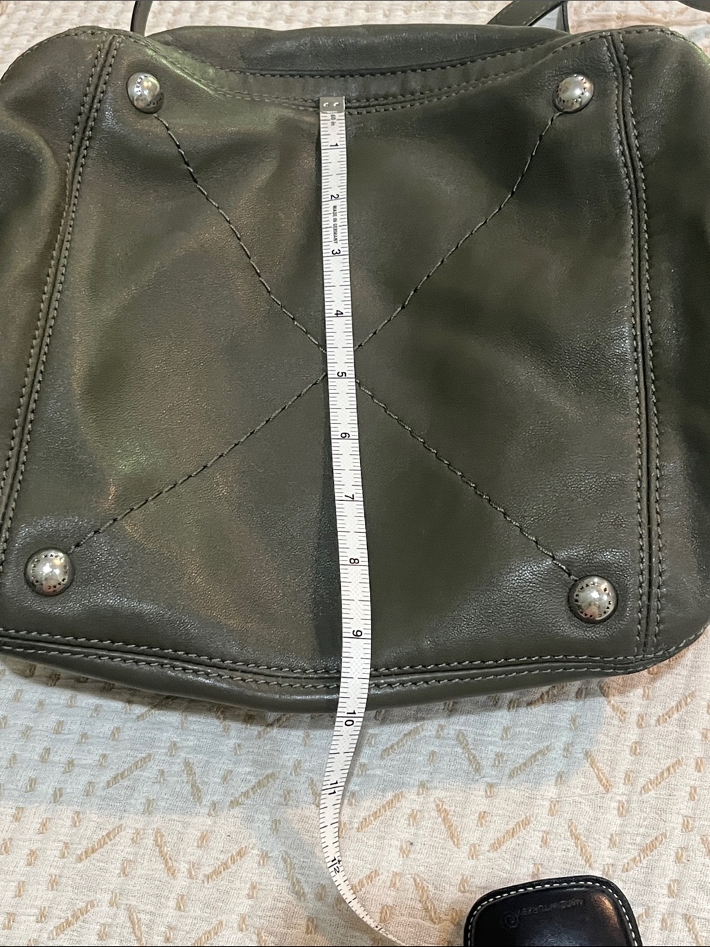 Marc Jacobs Olive Green Leather Shoulder Satchel - Picture 5 of 12